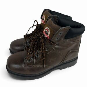Brahma Men's Raid 6" Steel Toe Work Boots dark brown Size 9 US